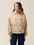 Short cotton trench coat image number 0