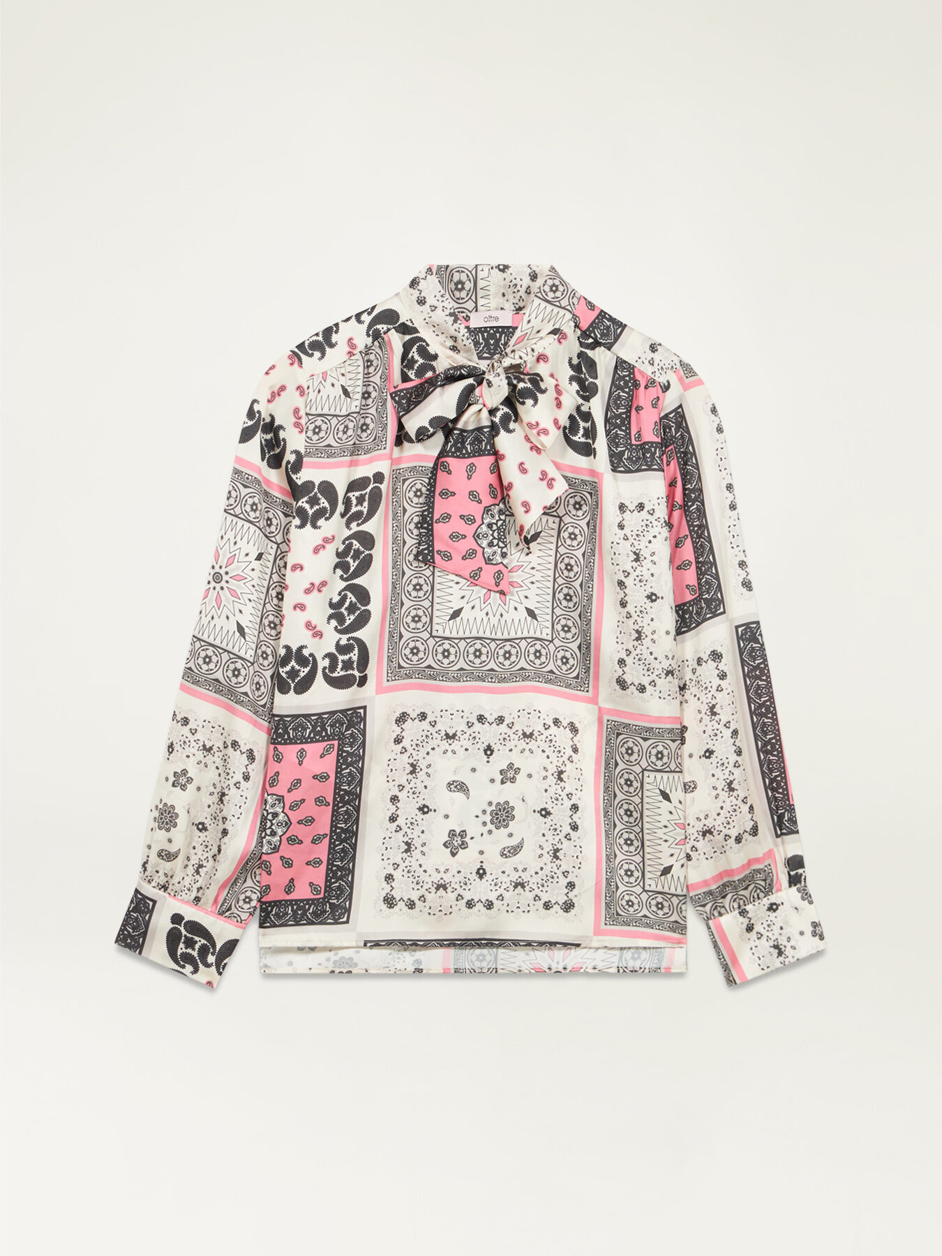 Patterned satin blouse image number 4