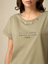 T-shirt inscription avec breloques image number 2