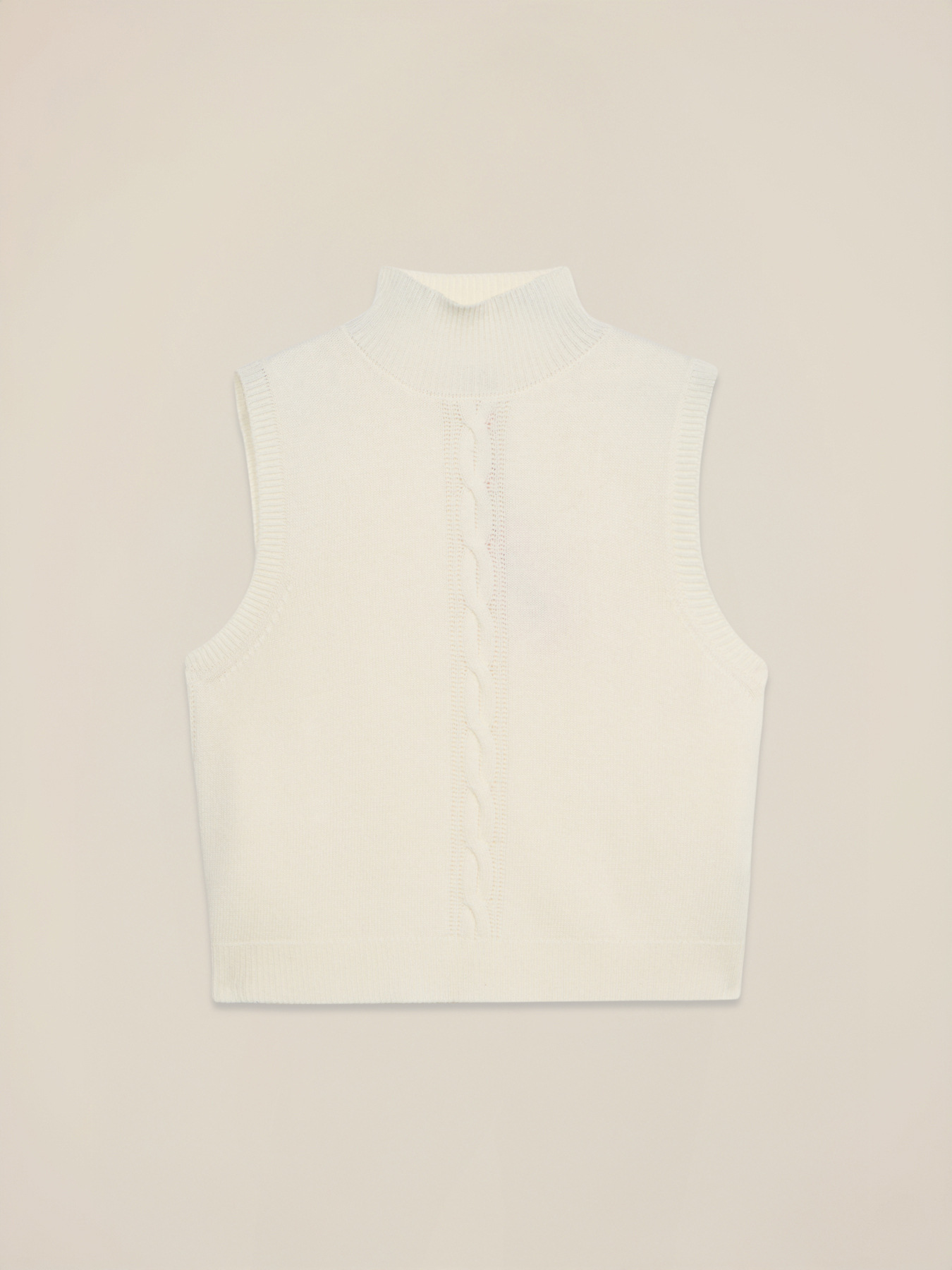 Sleeveless sweater in cashmere blend image number 3