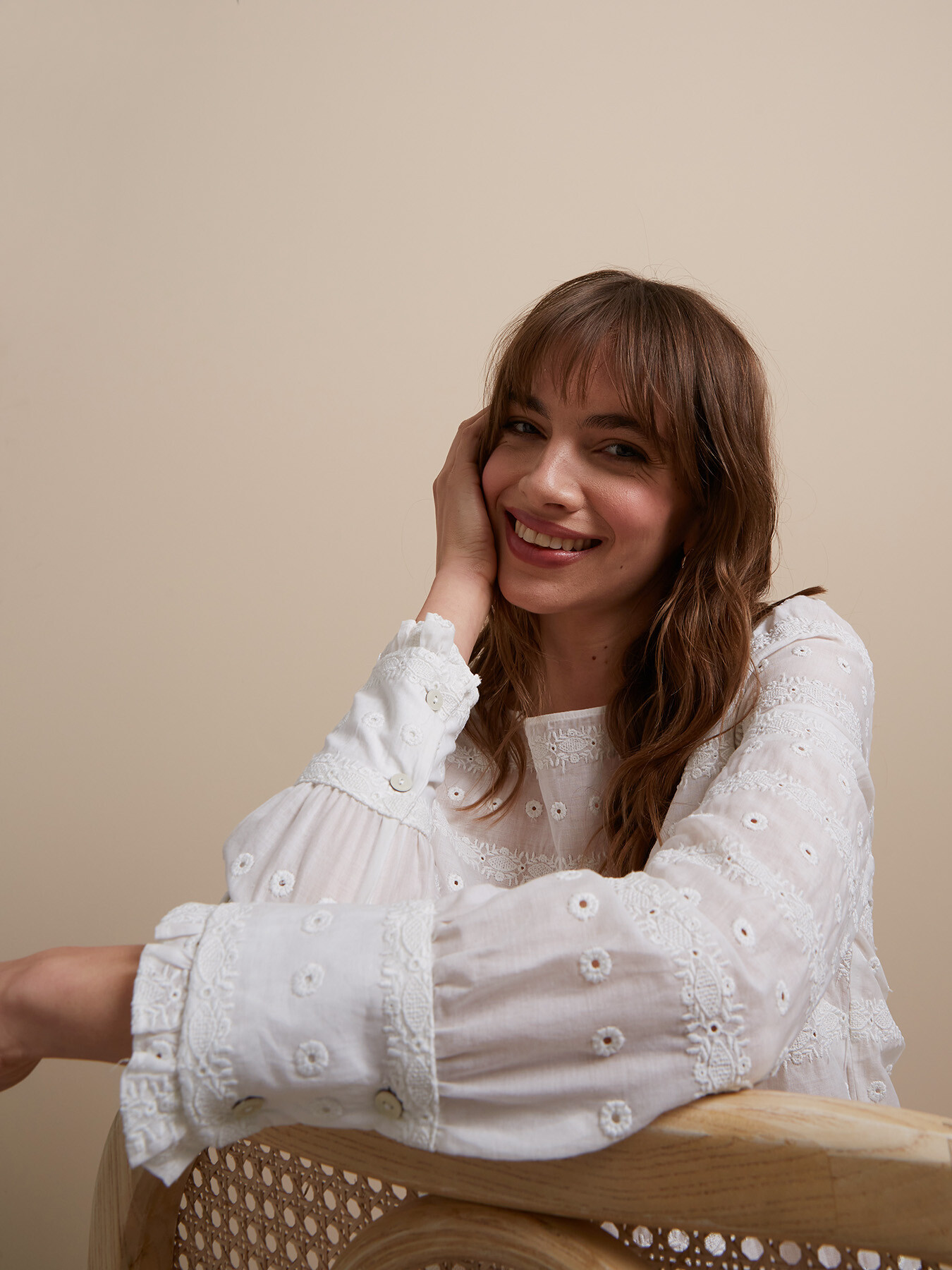 Broderie anglaise blouse image number 0