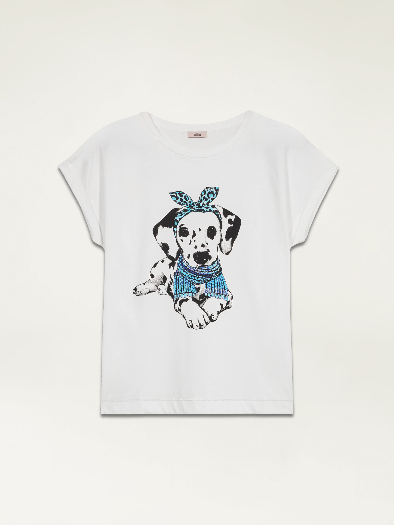 T-shirt con stampa e applicazioni image number 3