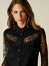 Denim and lace shirt image number 2