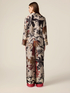 Patterned satin palazzo pants image number 1