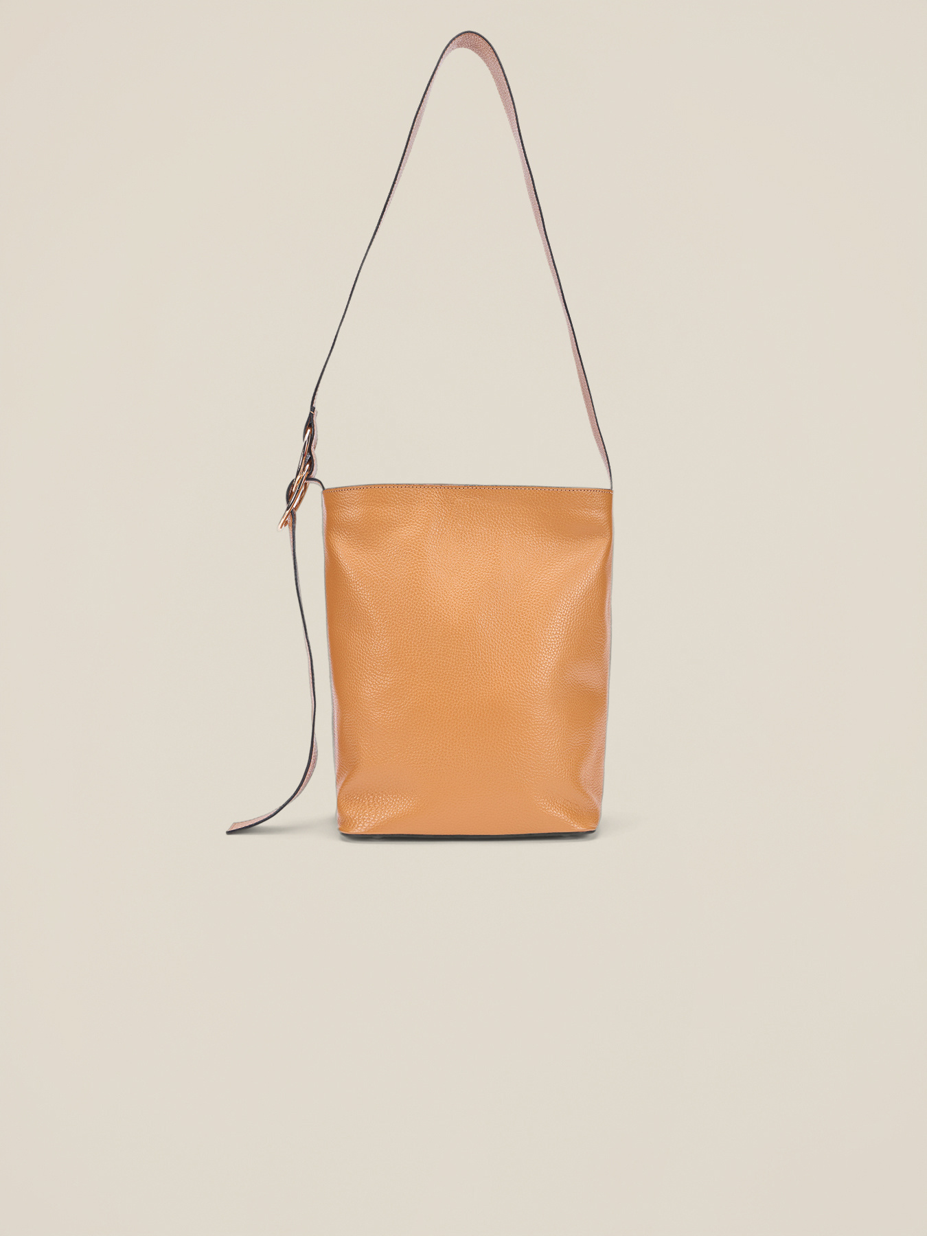 Sac hobo en cuir v&eacute;ritable avec pochette image number 3