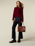 Jeans flare rise con charm image number 0