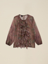 Bluse mit Fantasiemuster und Volants image number 3