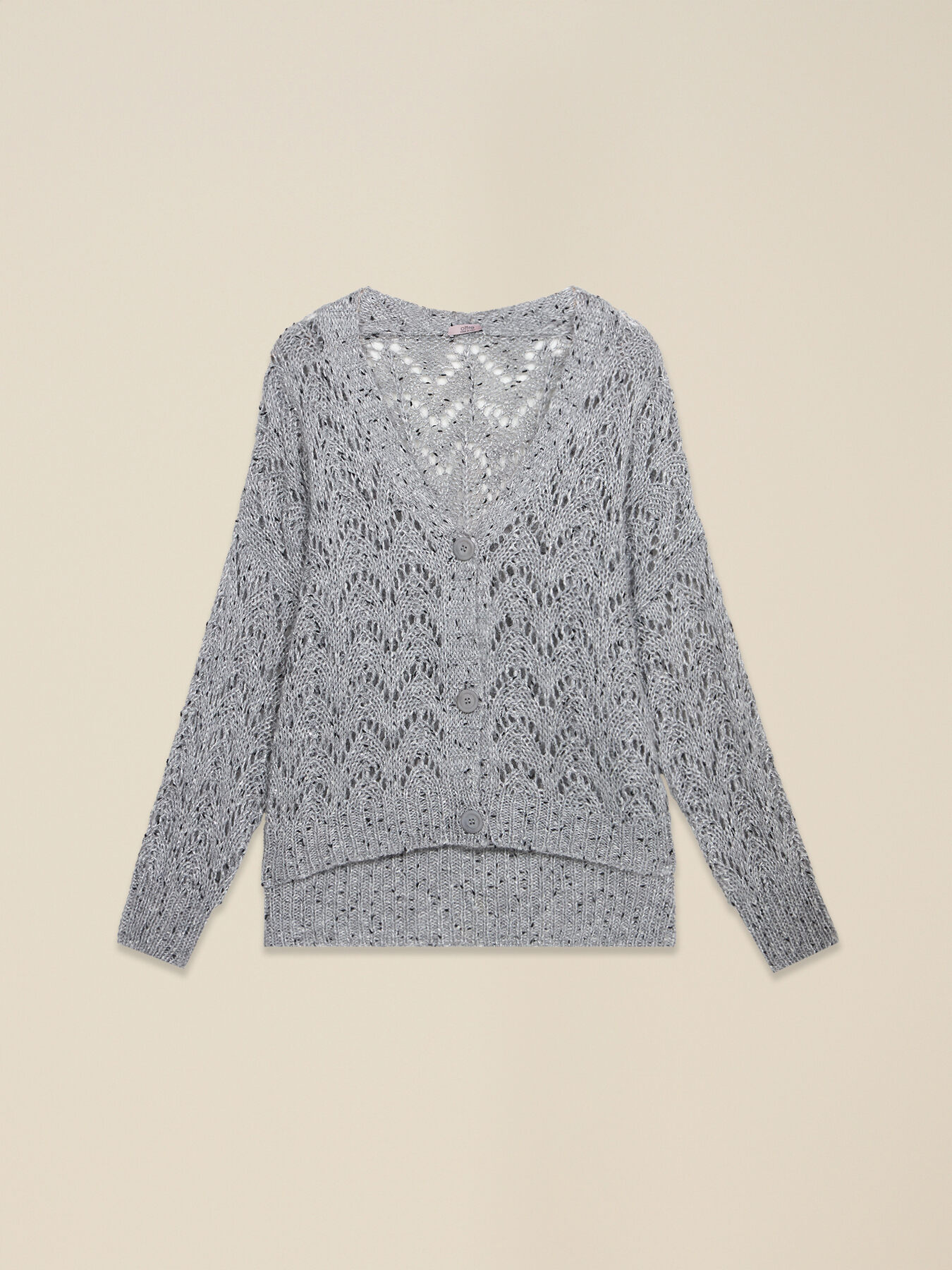 Perforated cardigan in mohair blend image number 0