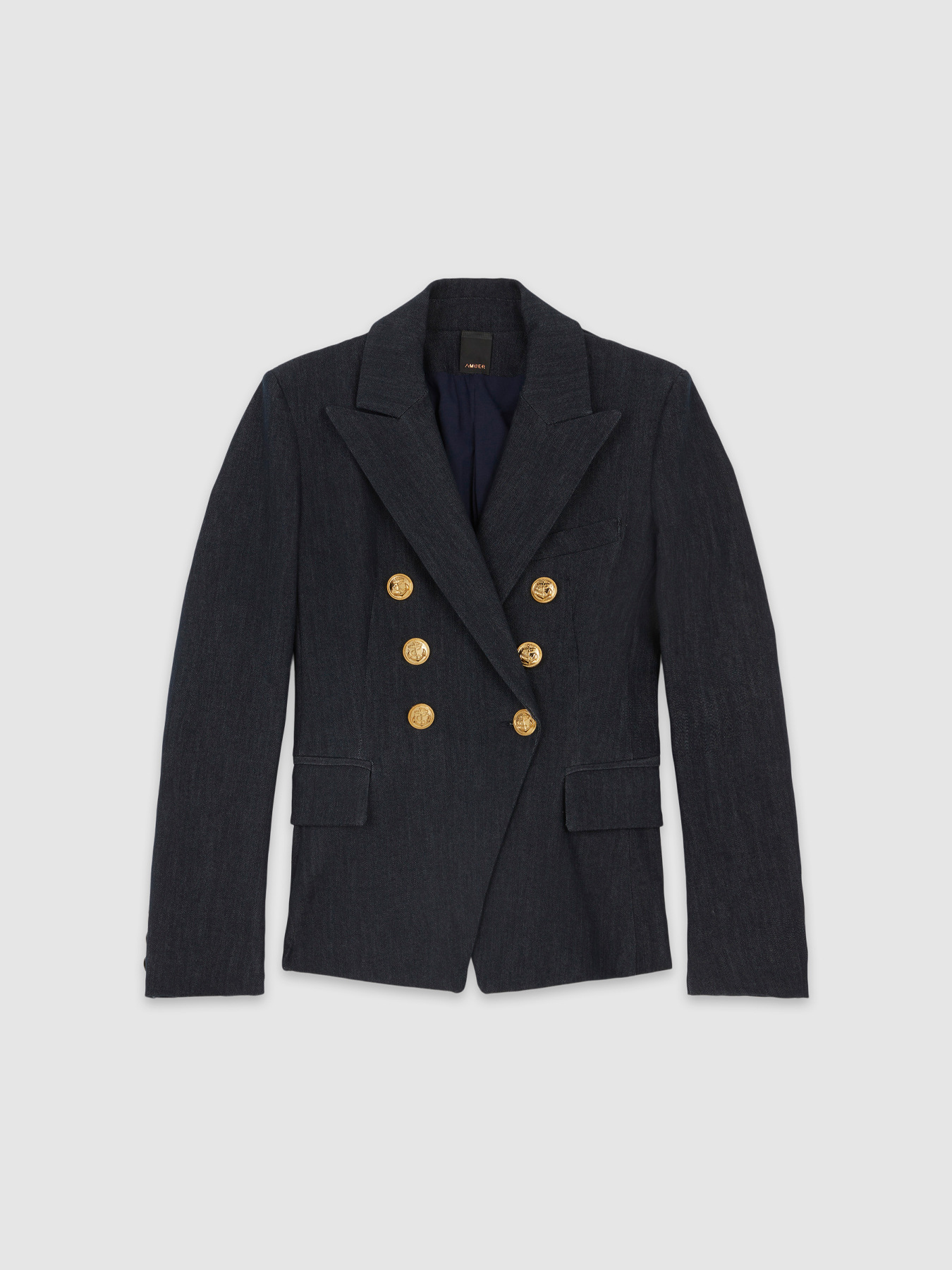 Blazer doppiopetto in denim image number 3