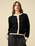 Two-tone jacket-effect cardigan image number 0