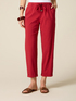 Pantalones cropped de tela mezcla viscosa image number 3