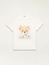 Cotton T-shirt with print and appliqu&eacute;s image number 3