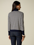 Rollkragenpullover mit Streifenmuster aus Cashmere-Mix mit Juwelenkn&ouml;pfen image number 1