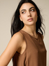 Sleeveless linen blend top image number 2
