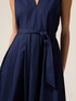 Midi poplin dress with belt image number 2