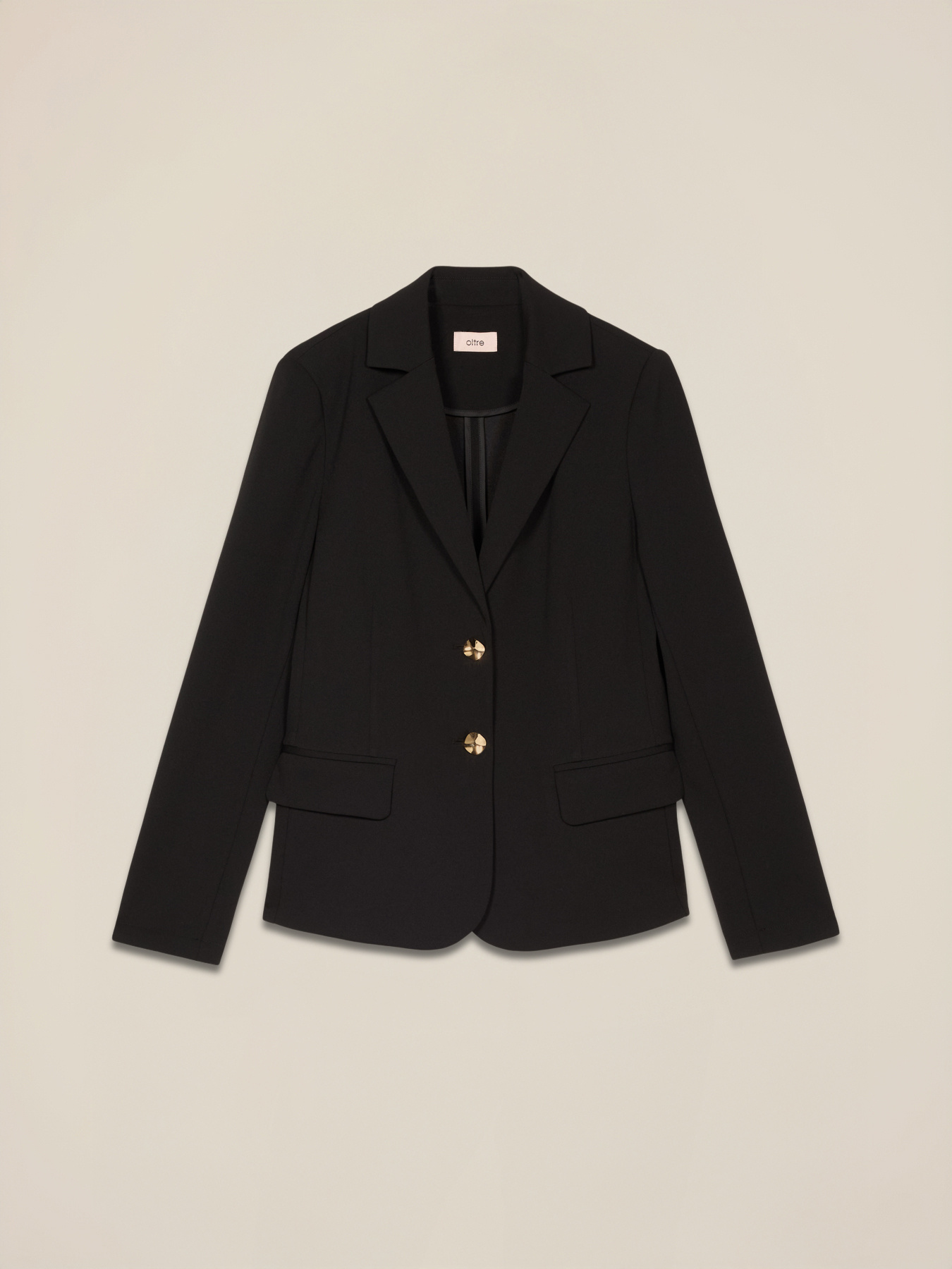 Blazer jacket in scuba crepe fabric image number 3