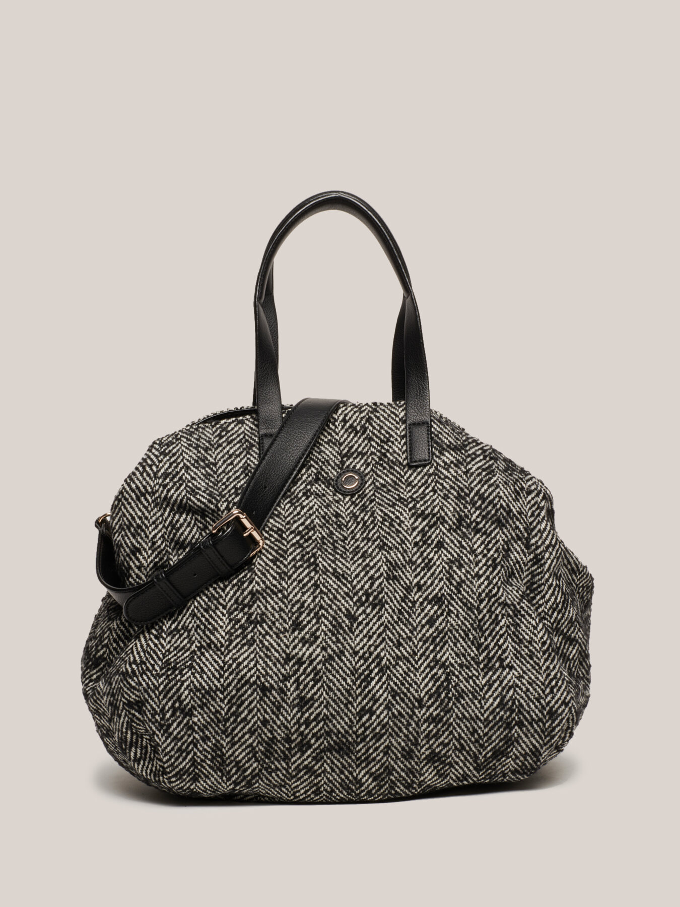 Borsa in tessuto spigato image number 1