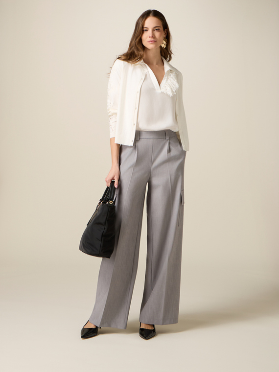 Pantalon cargo palazzo