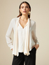 Blouse avec foulard pliss&eacute; image number 0