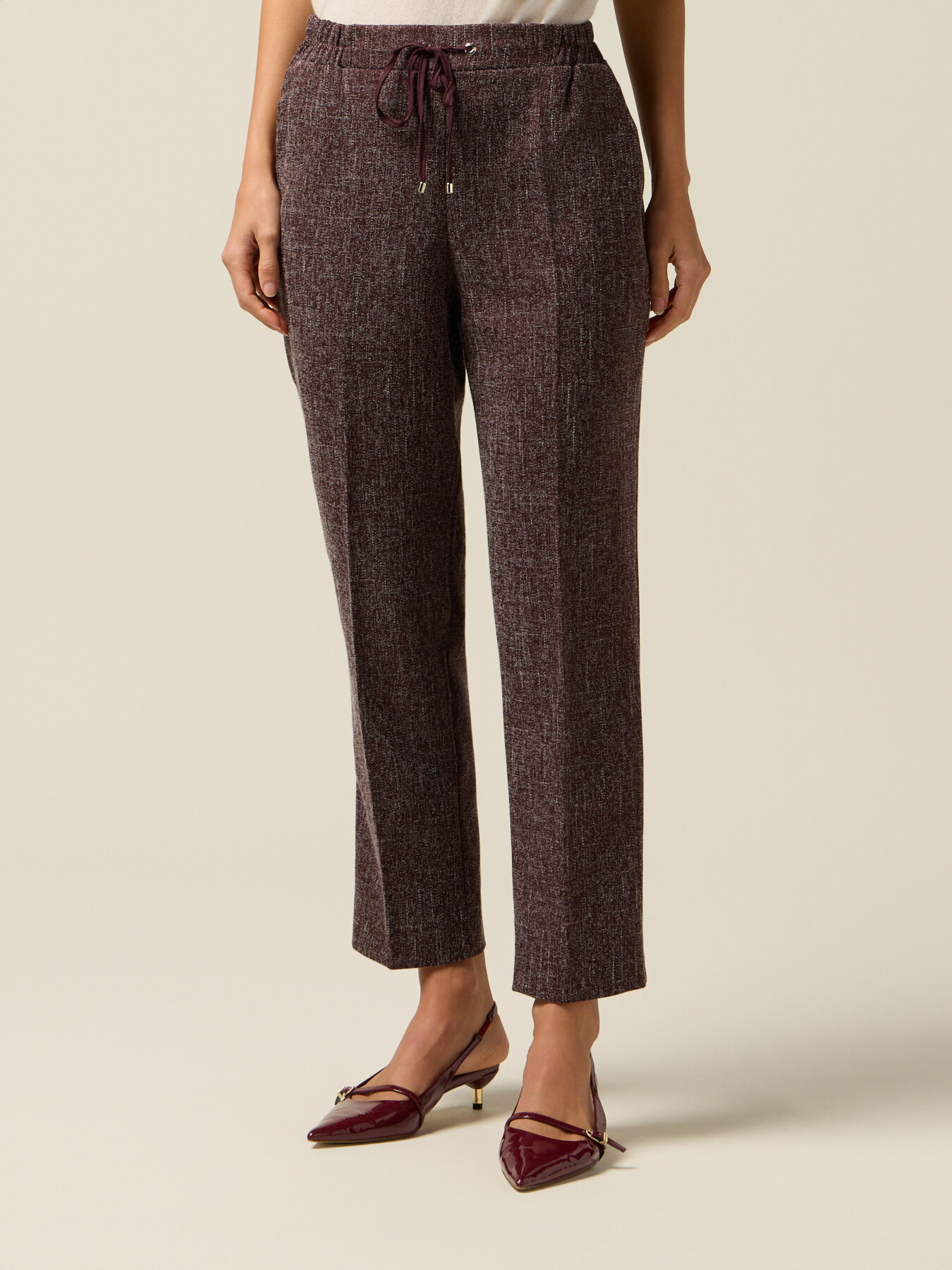 M&eacute;lange fabric joggers image number 1