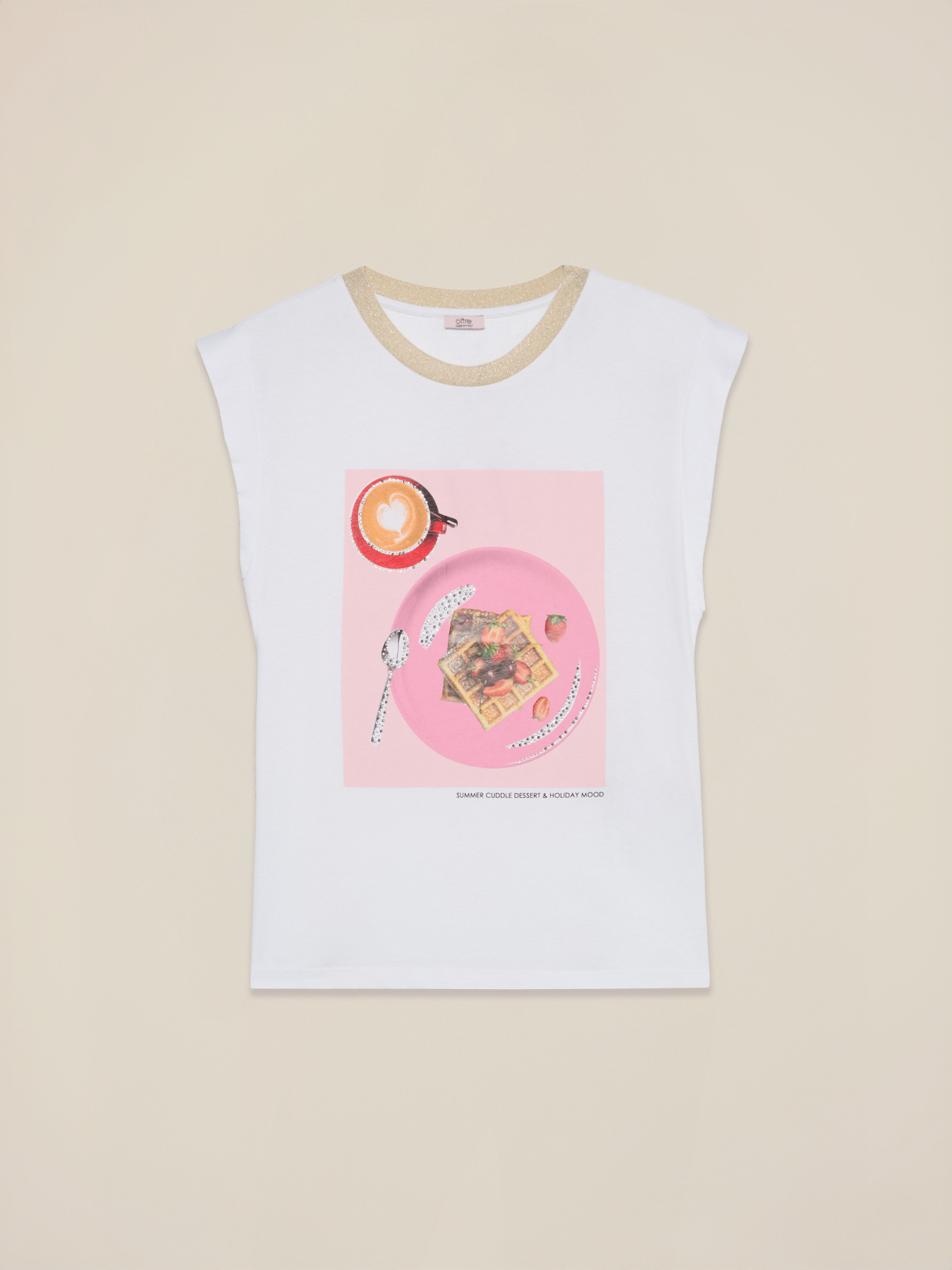 T-Shirt mit Druck und Applikationen image number 3