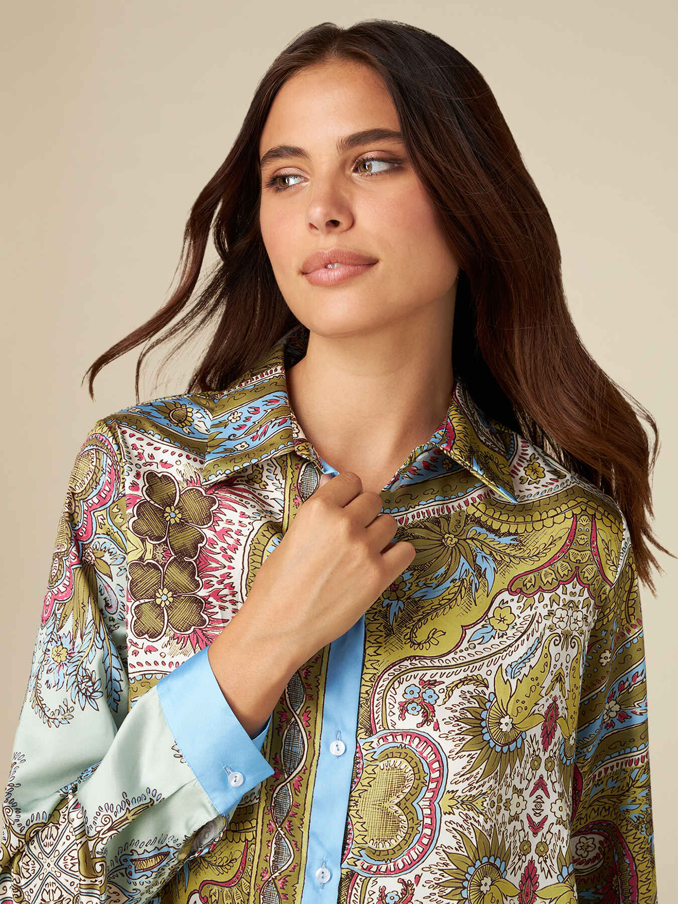 Camicia in twill fantasia image number 2