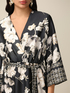 Midi-Kleid aus Satin mit Blumenmuster image number 2