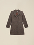 Check mixed wool patterned coat image number 3