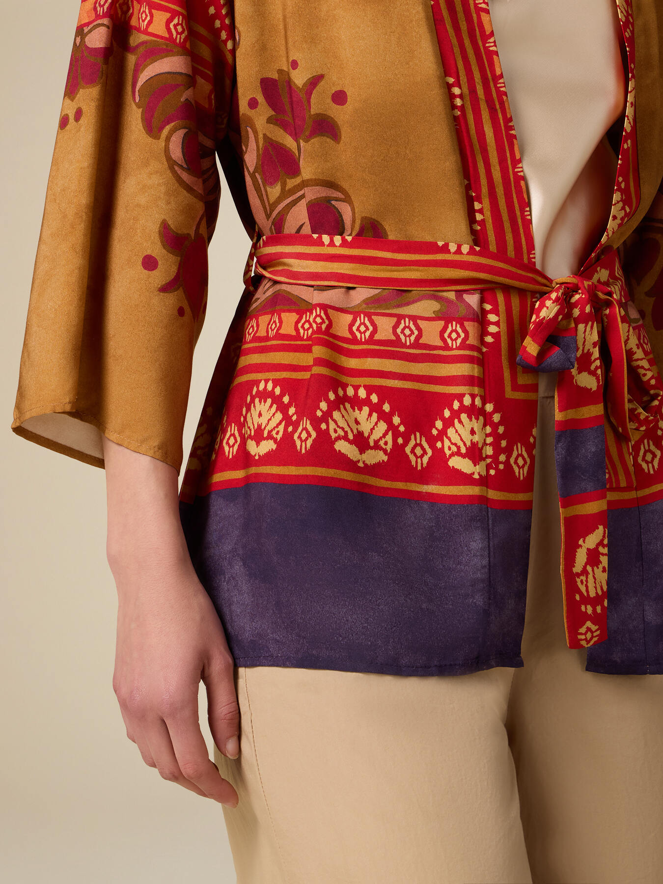 Veste kimono en viscose image number 2