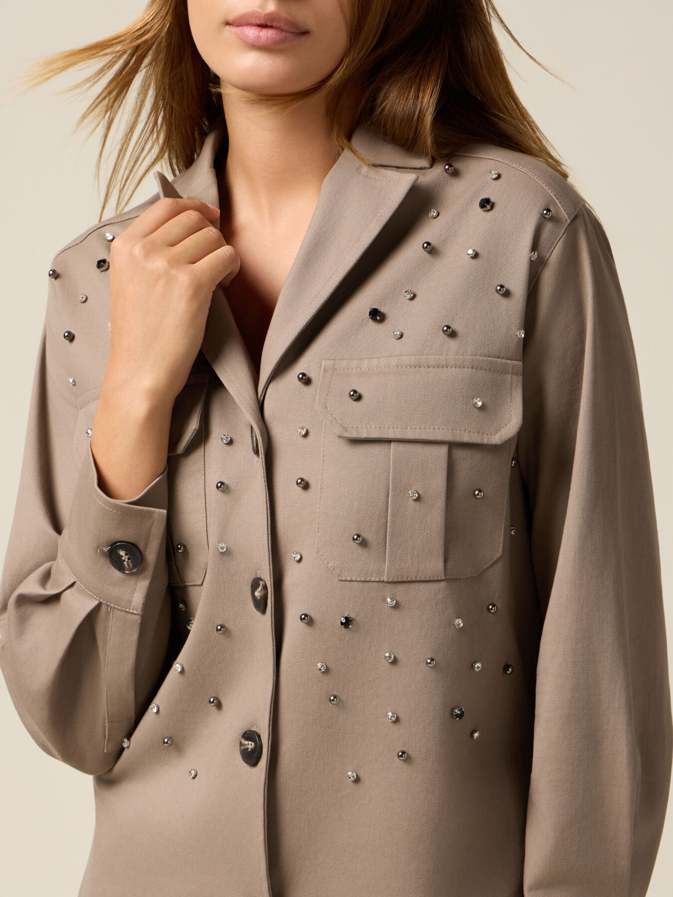 Camicia giacca con castoni image number 2