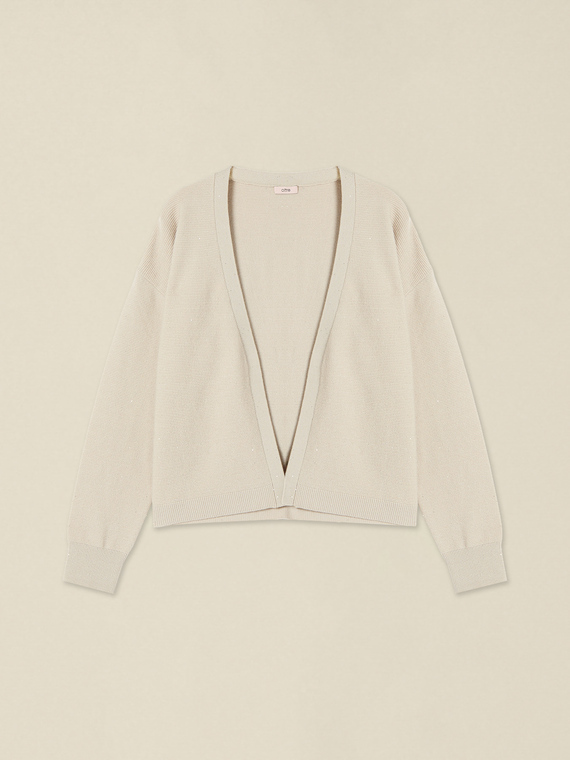 Cardigan mit Mikro-Pailletten