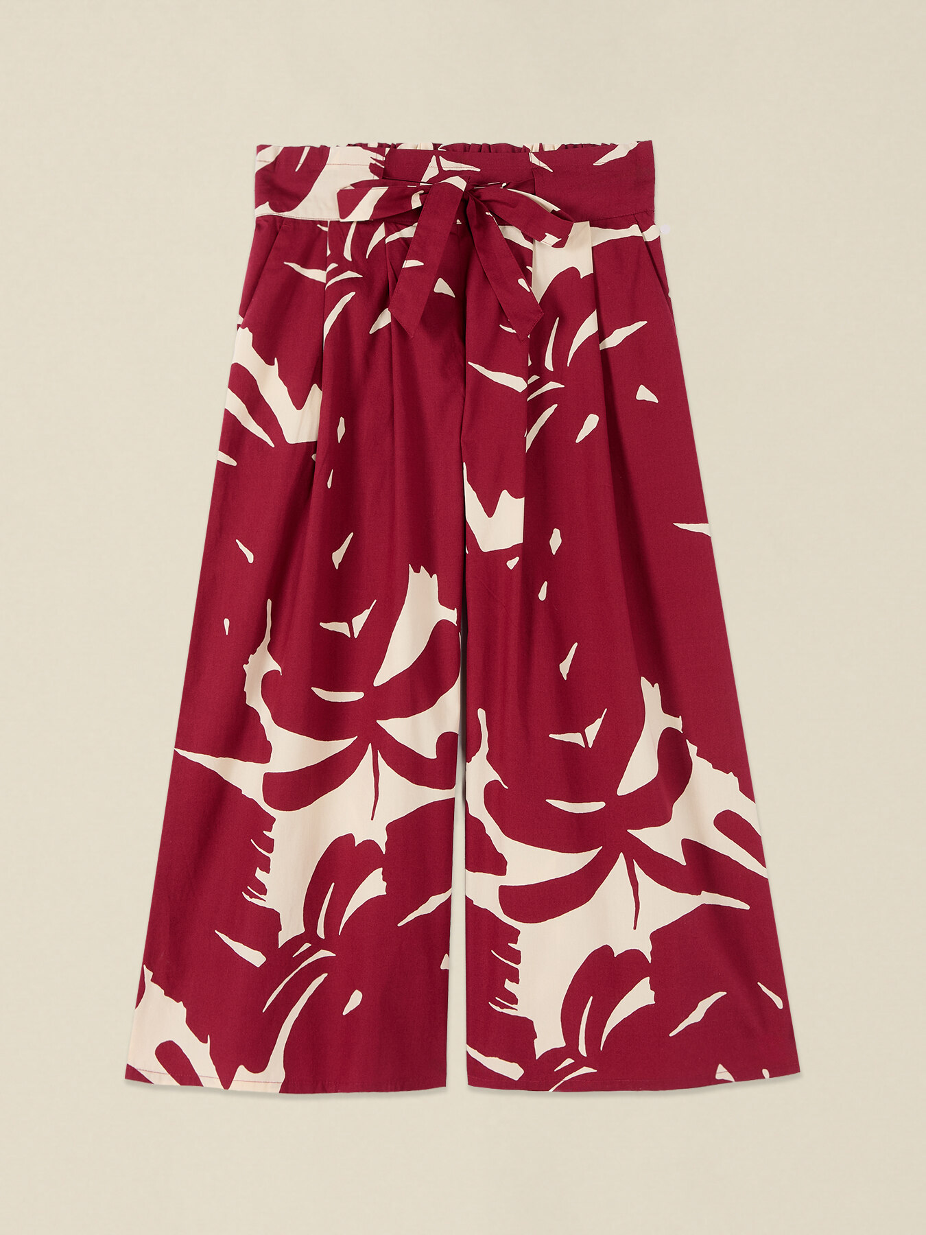 Patterned poplin culottes image number 4