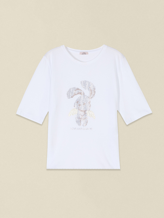 Jersey T-shirt with appliqu&eacute;s