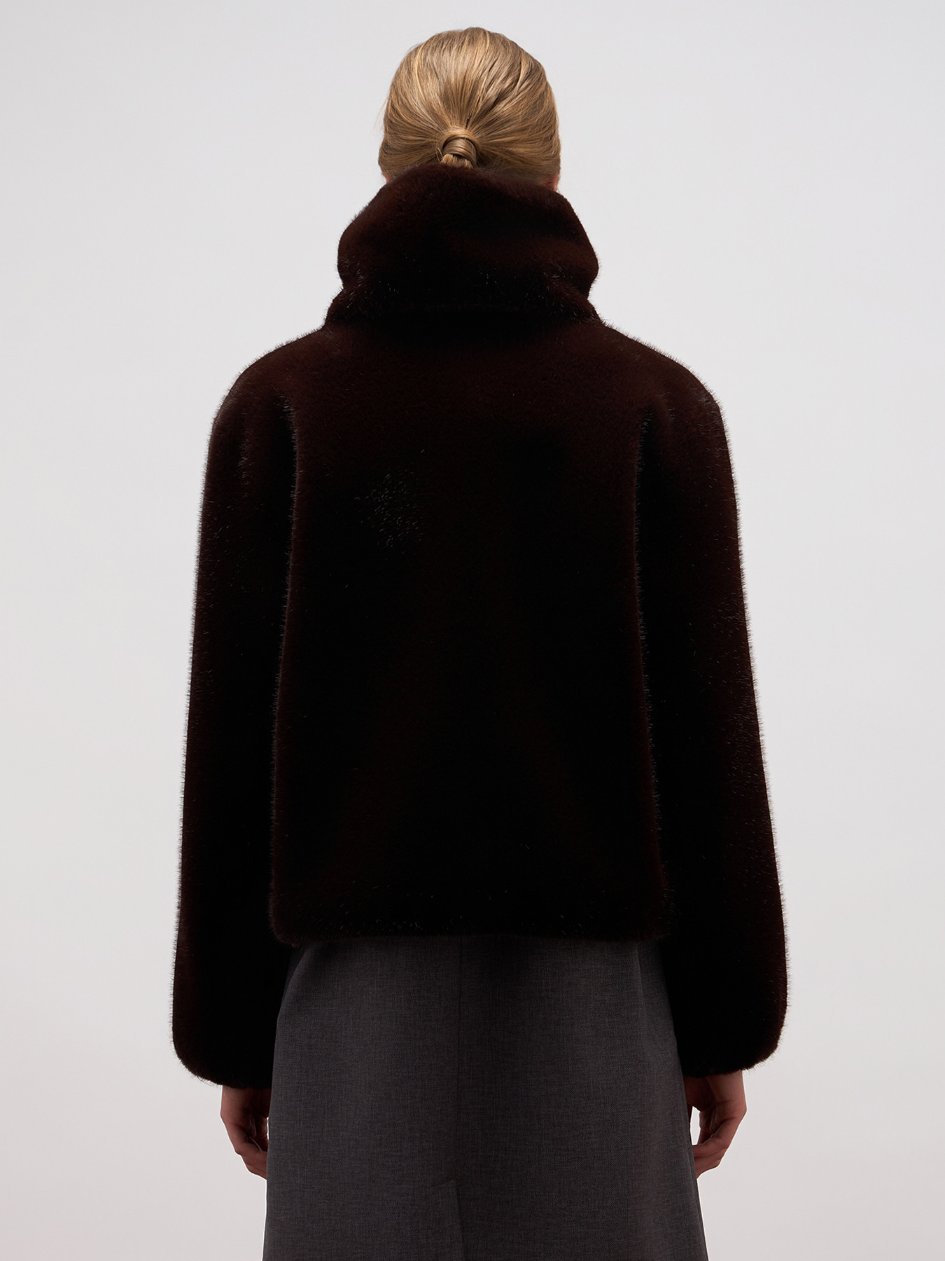 Teddy bomber jacket with zipper image number 1