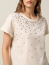 Tricou cu broderie cu pietre image number 2