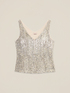 Top in tulle con paillettes image number 3