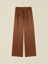 Pantaloni palazzo in twill misto lino image number 4