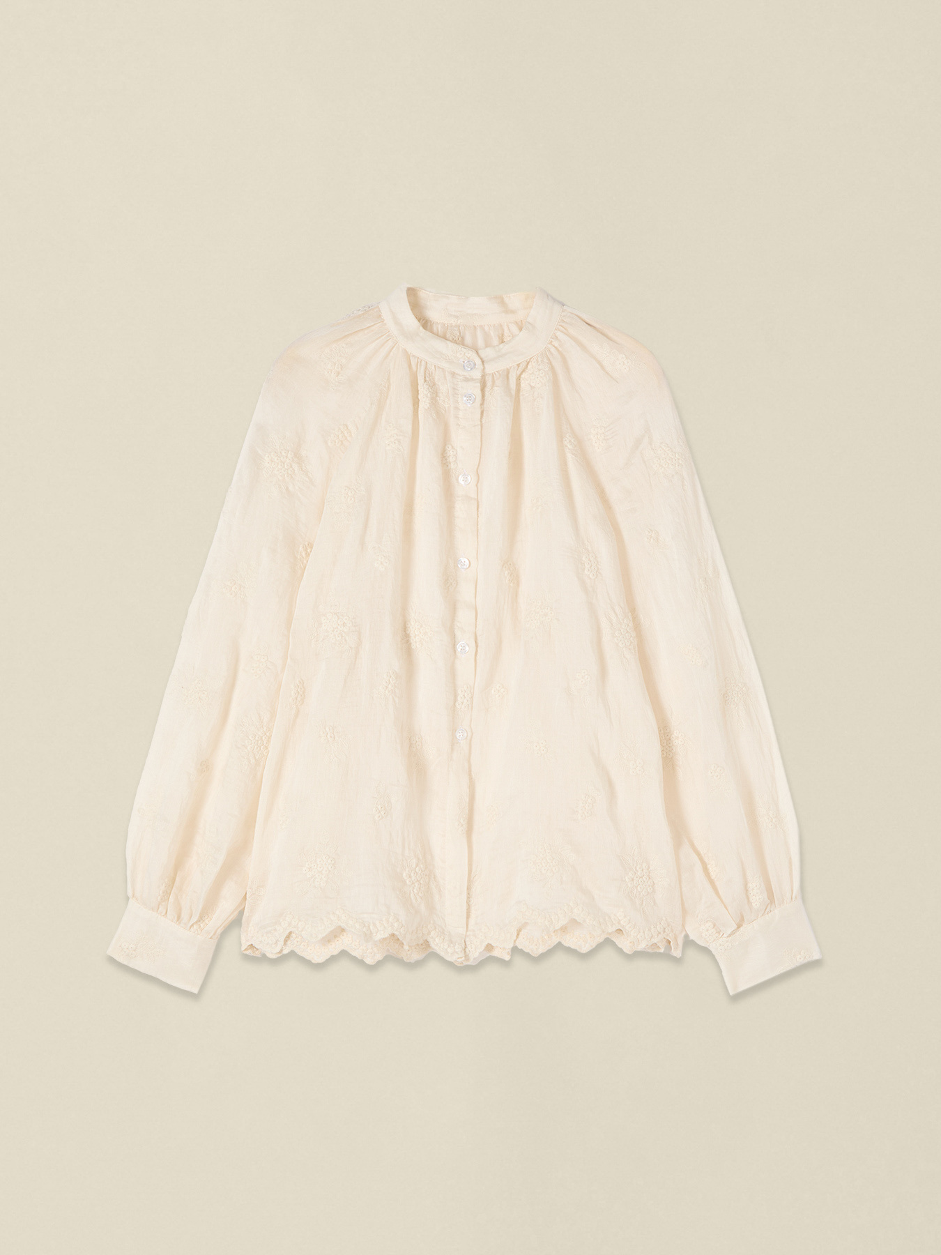 Bluse aus Musselin mit Stickerei image number 3