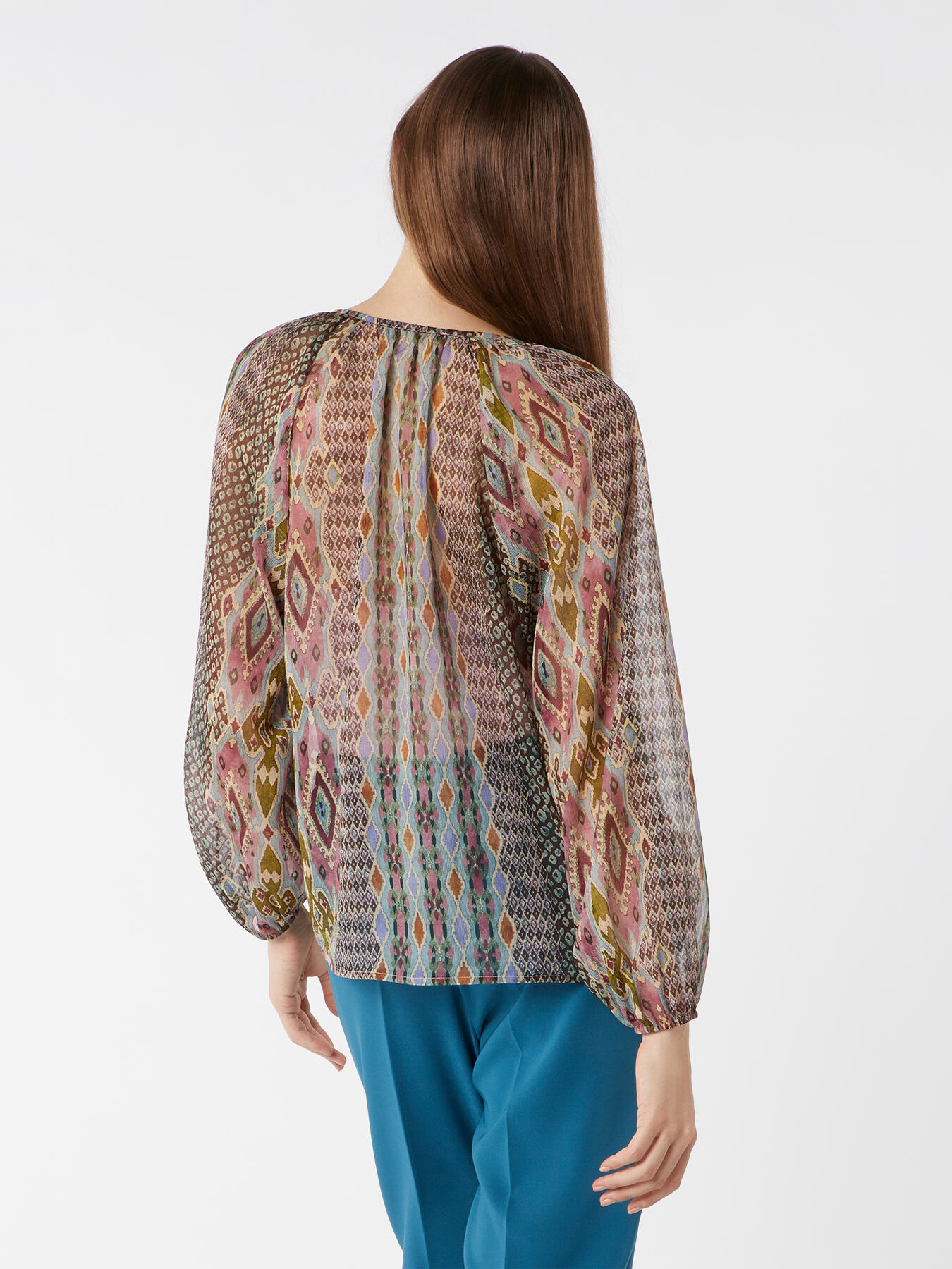 Blusa in creponne fantasia image number 1
