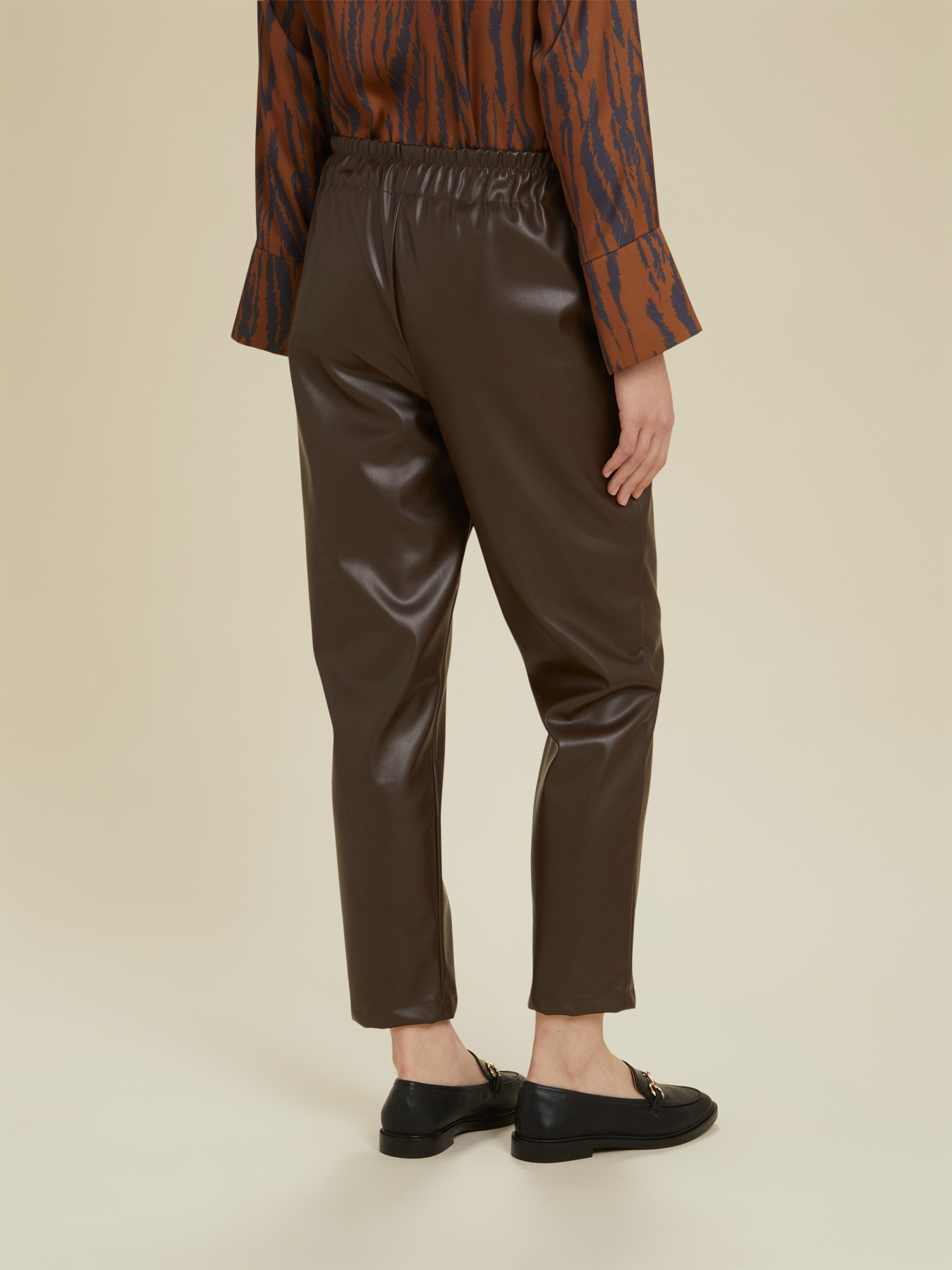 Faux leather joggers image number 2