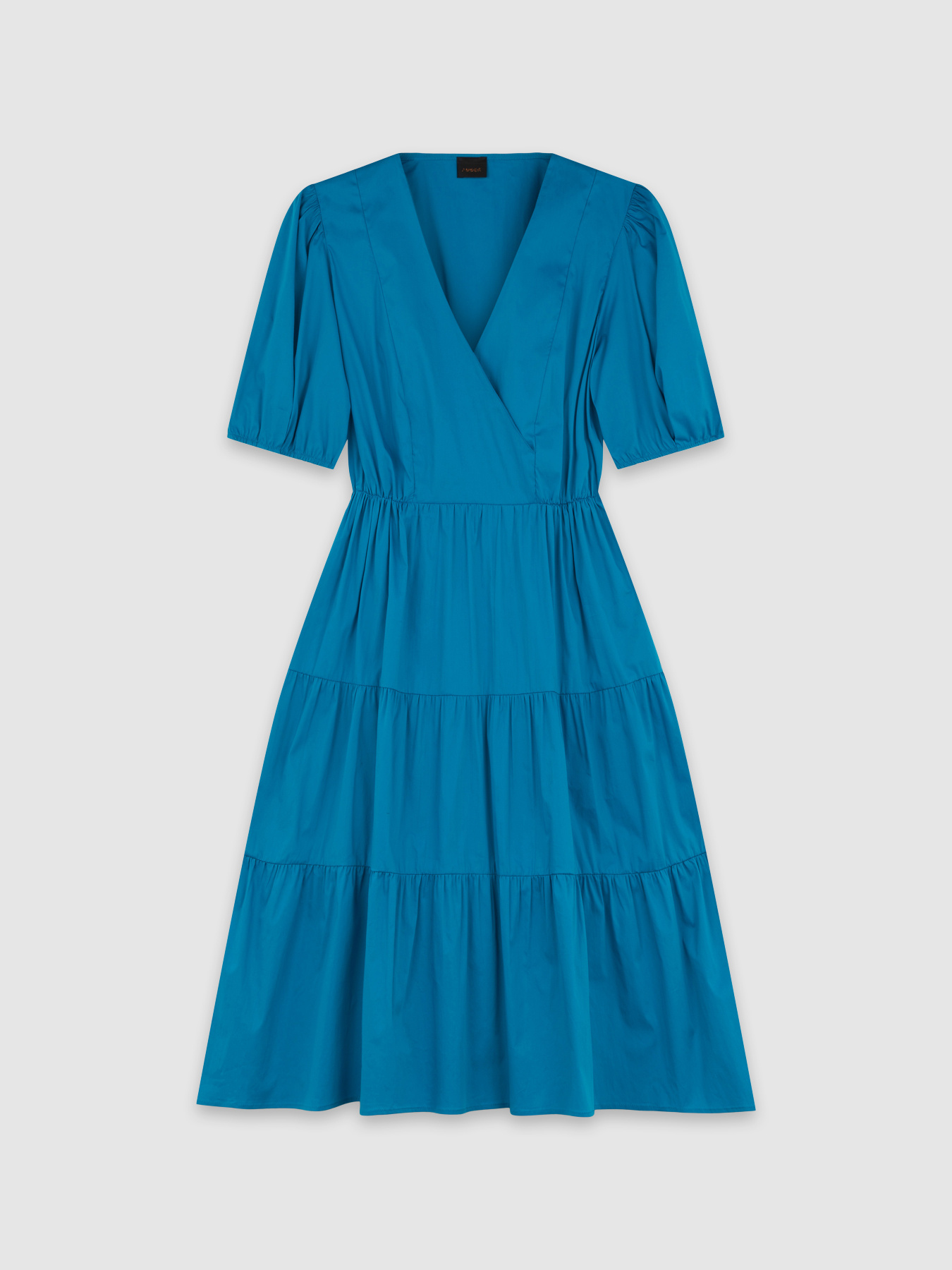 Midi poplin dress image number 3