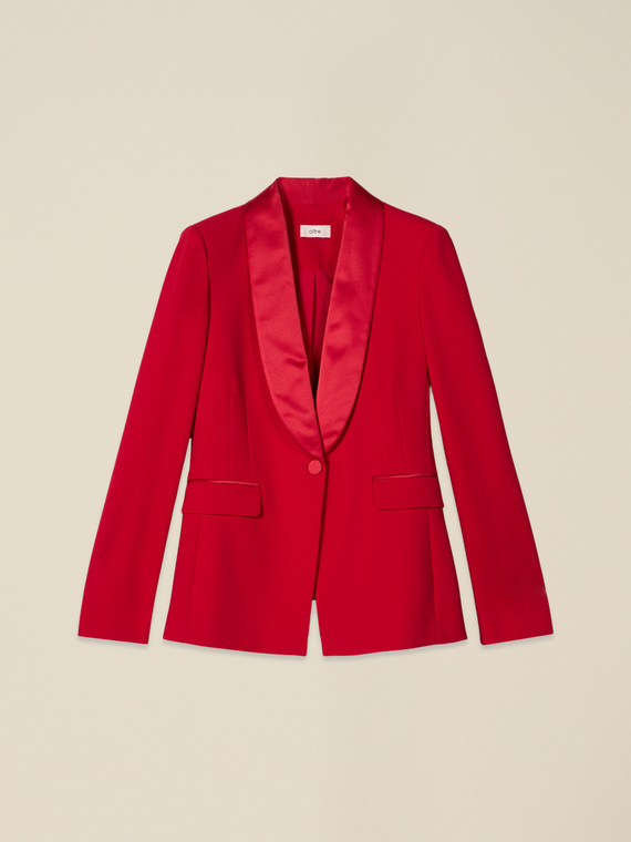 Blazer aus Cr&ecirc;pe-Stoff