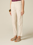 Pantalon en m&eacute;lange de lin avec bande en broderie anglaise image number 3