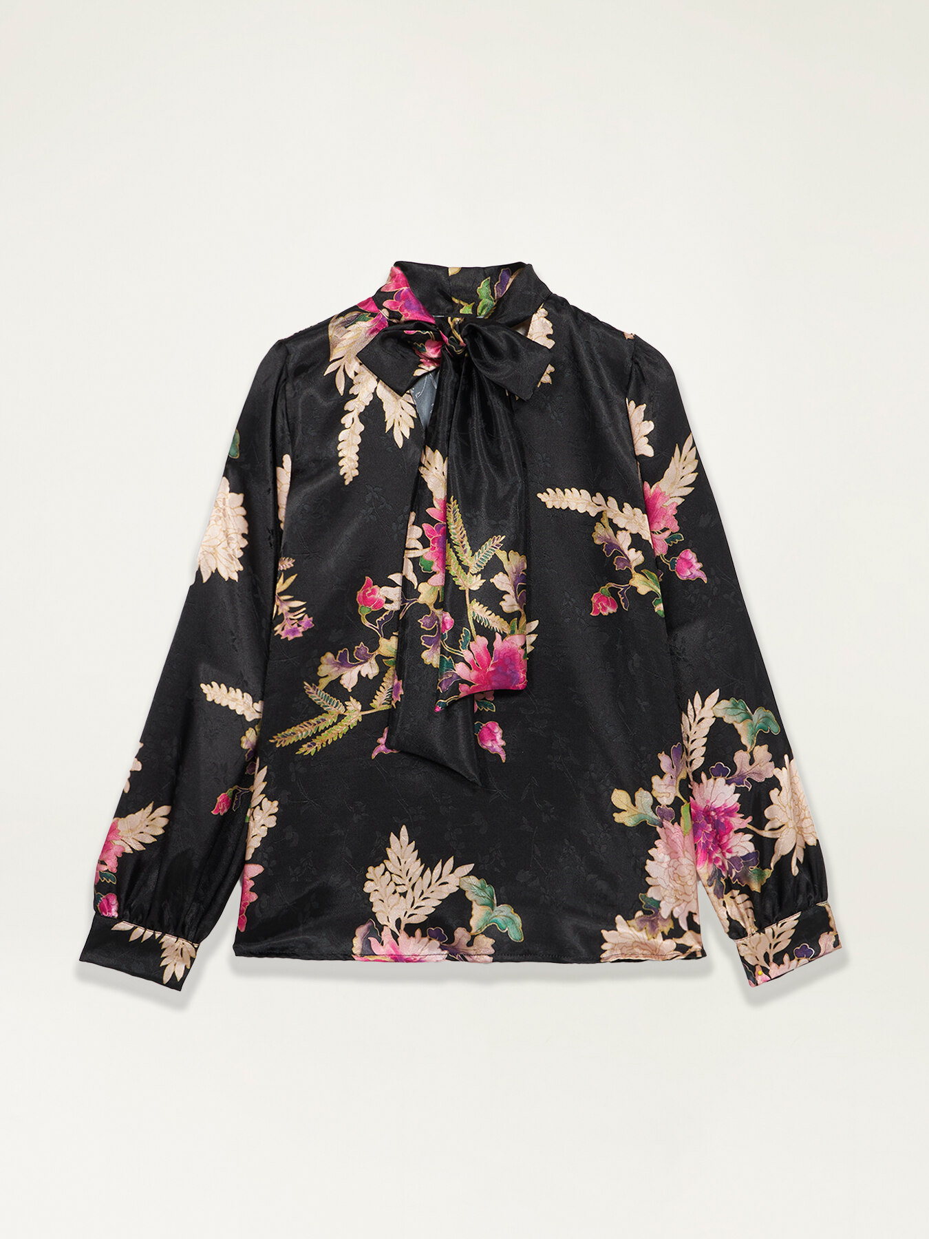 Bluse aus Jacquard-Satin image number 4