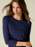 T-shirt with jewel lettering embroidery image number 2