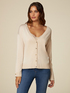 Cardigan col en V avec bords lurex image number 0