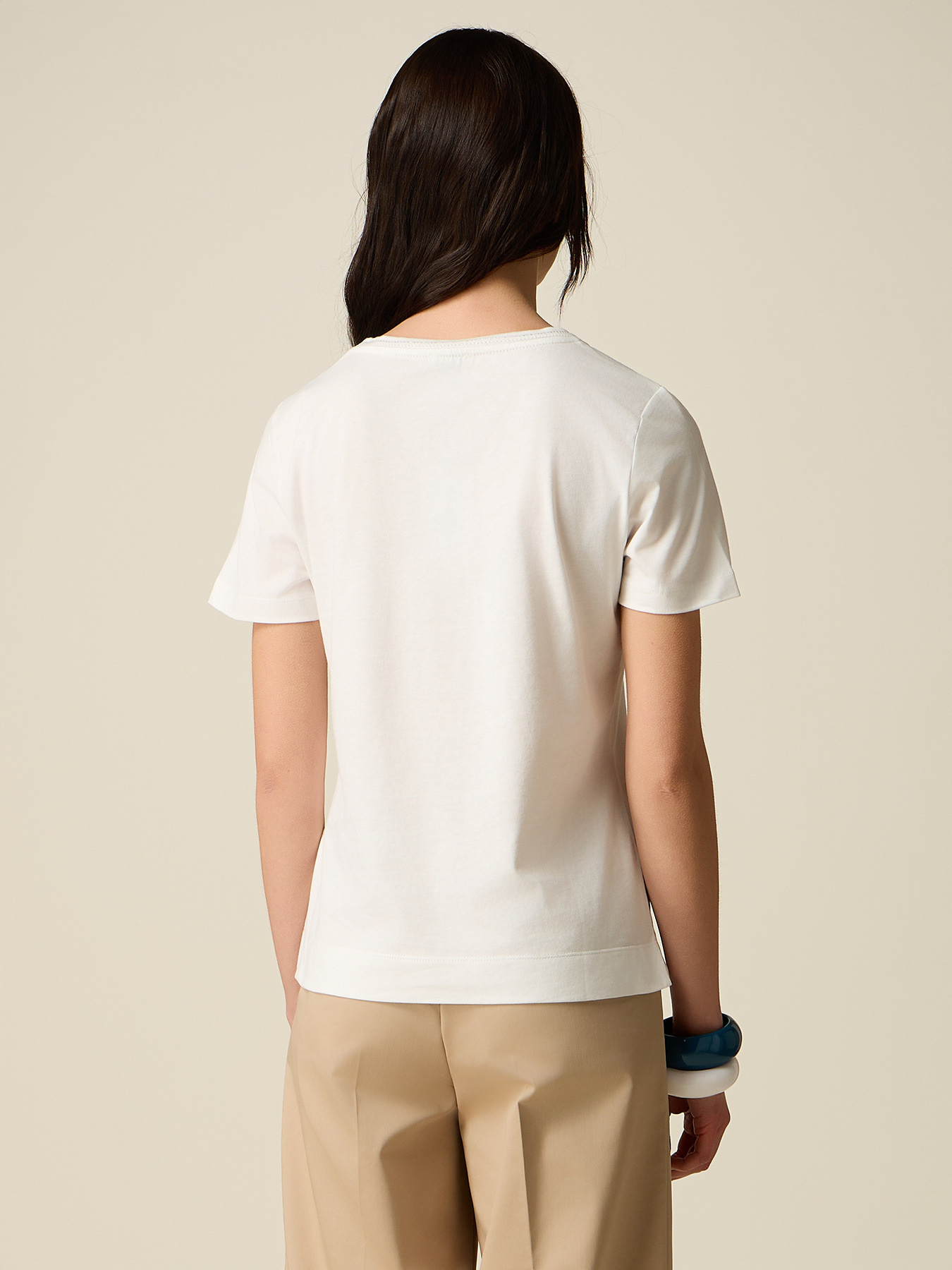 T-shirt with embroidered lettering image number 1