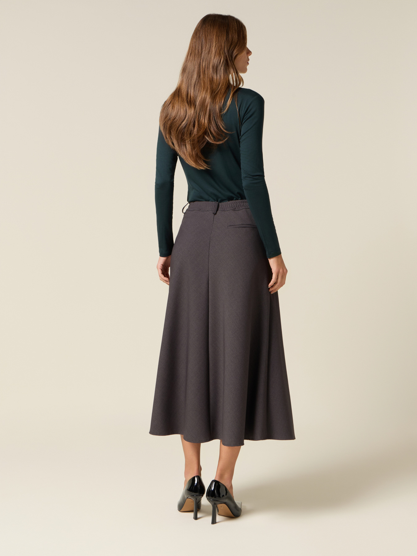 Midi flannel skirt image number 1