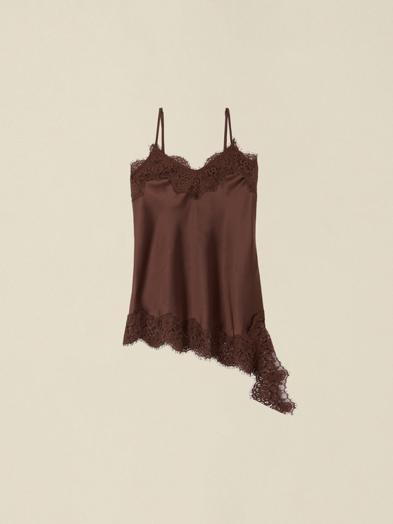 Asymmetric lingerie top
