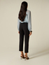 Cropped pants in cr&ecirc;pe fabric image number 1